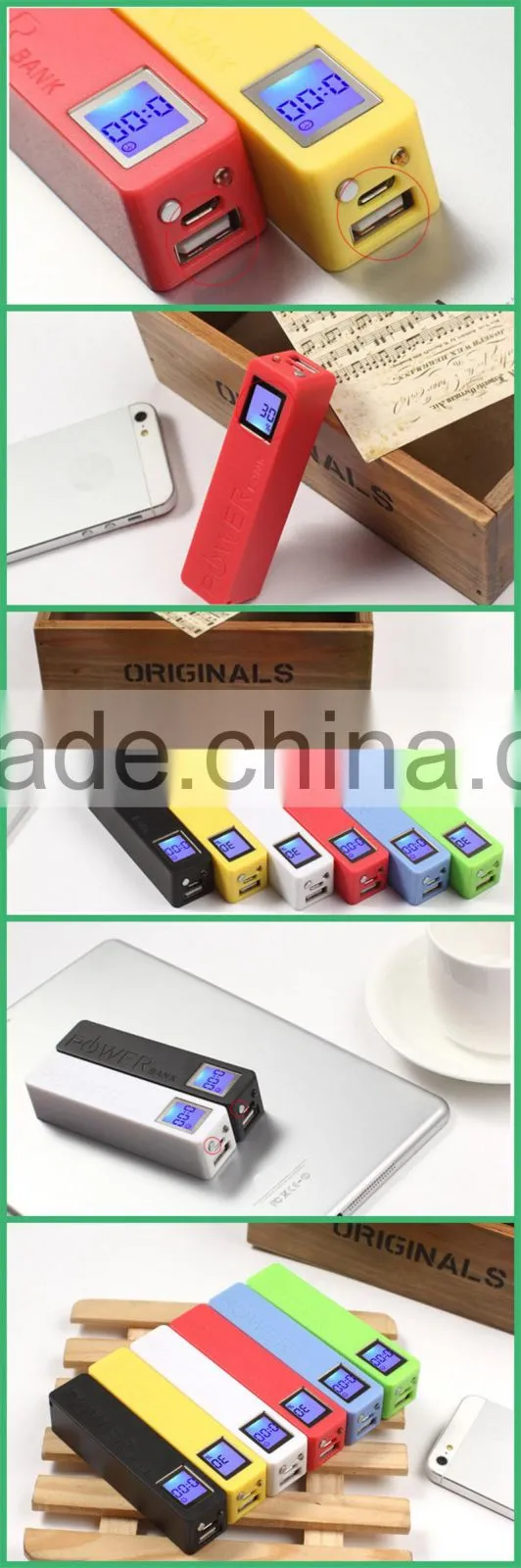 smart display power bank 2600mah cell phone dual USB portable charger,2016 hot sell Portable Power Bank 1200mah