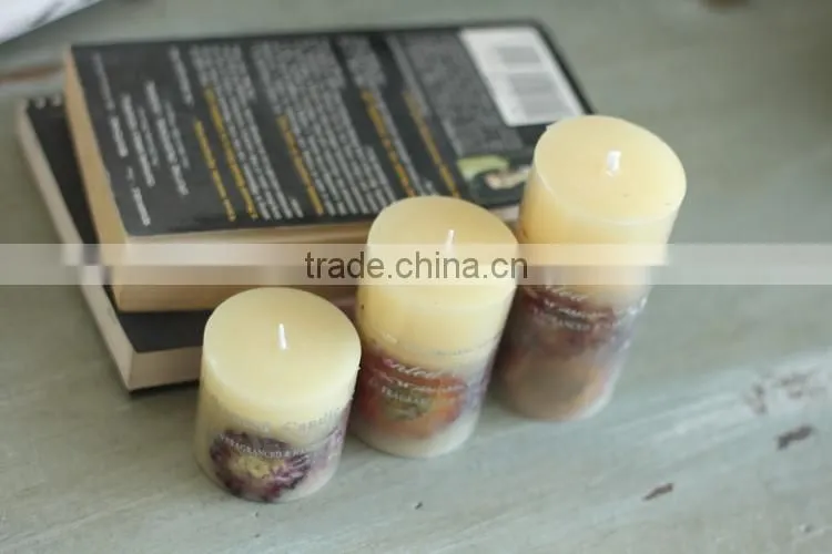OEM gift scented white pillar candle
