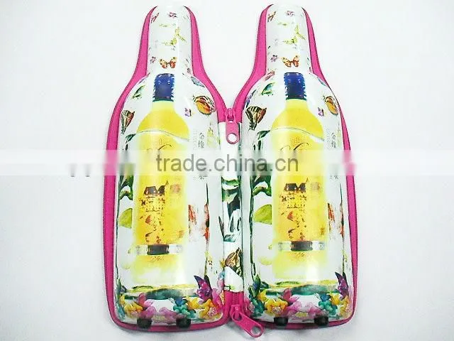 (GC-bottle-4)Wonderful hot selling China dongguan PU leather and EVA wine case