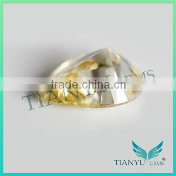 Wholesale add Facts Synthetic Gemstone L-Yellow Pear Cut CZ gems