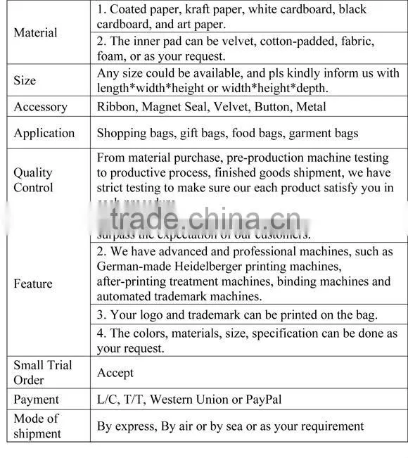 Fancy cheap paper handbags printing / white cardboard paper handbags
