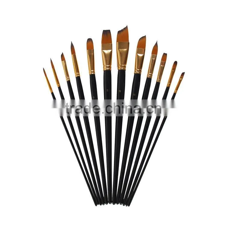 Bomega 12 Pieces oil paint and acrylic artist paint brush set wholesale