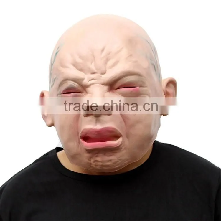 carnival party Educational Accessory sad Rubber Latex Realistic crying baby mask
