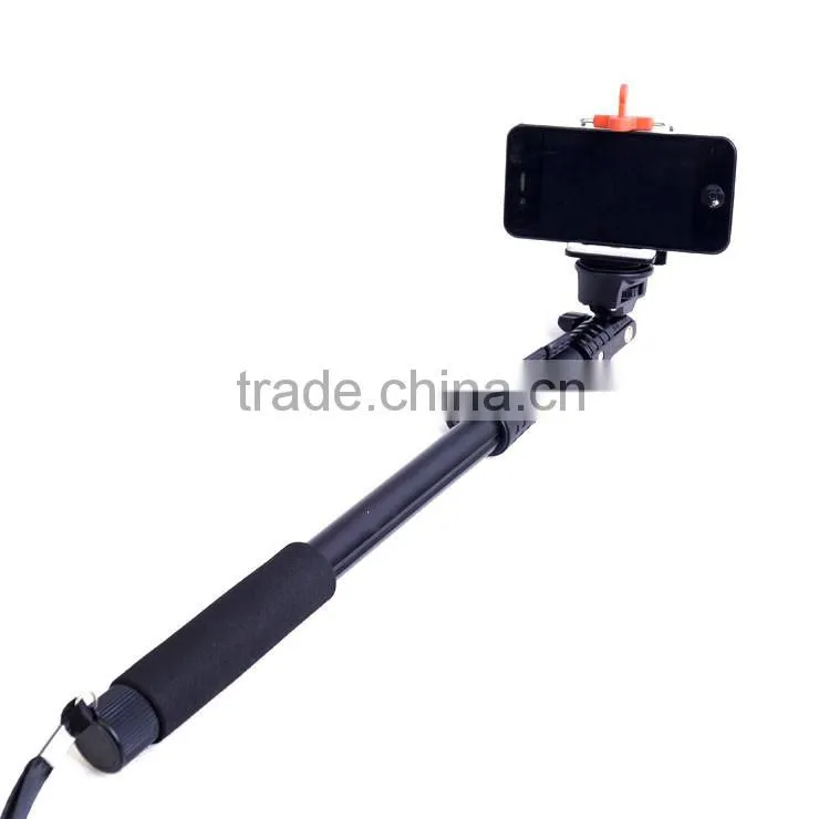 Retractable 48.4-inch Selfie Stick Self Portrait Monopod/Unipod With Clip Phone Holder For Camera Mobilephones