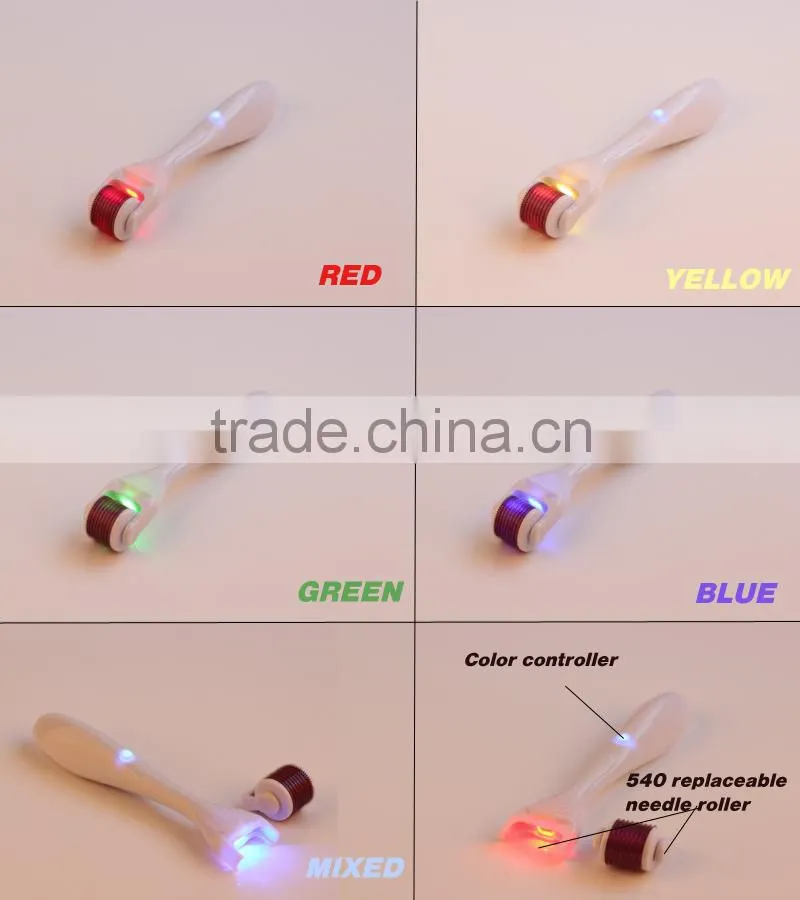 Top sell derma roller led photon dermaroller for wrinkle acne scar removal
