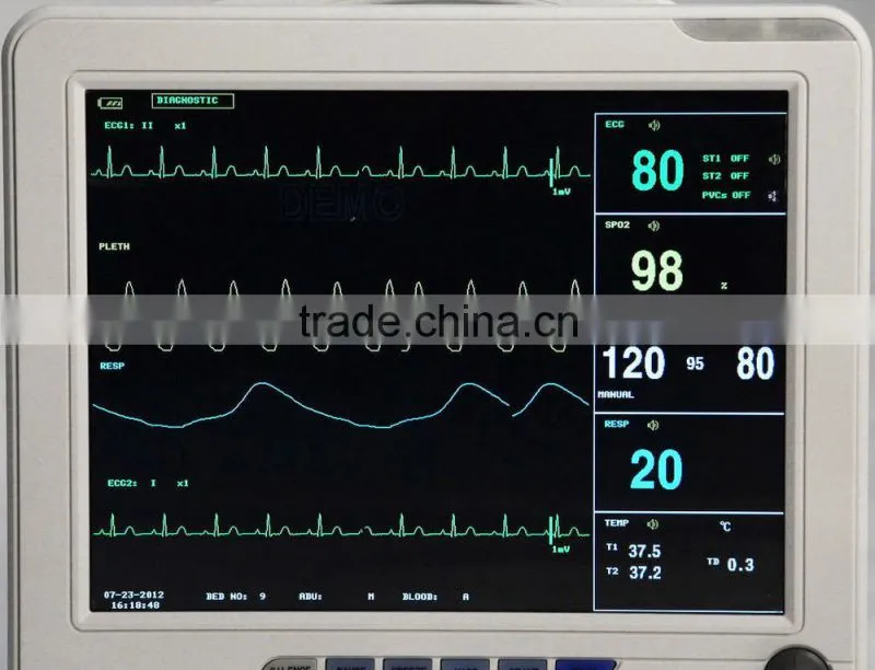 2015 new!!!!12.1-inch 6-Parameter Patient Monitor on sale