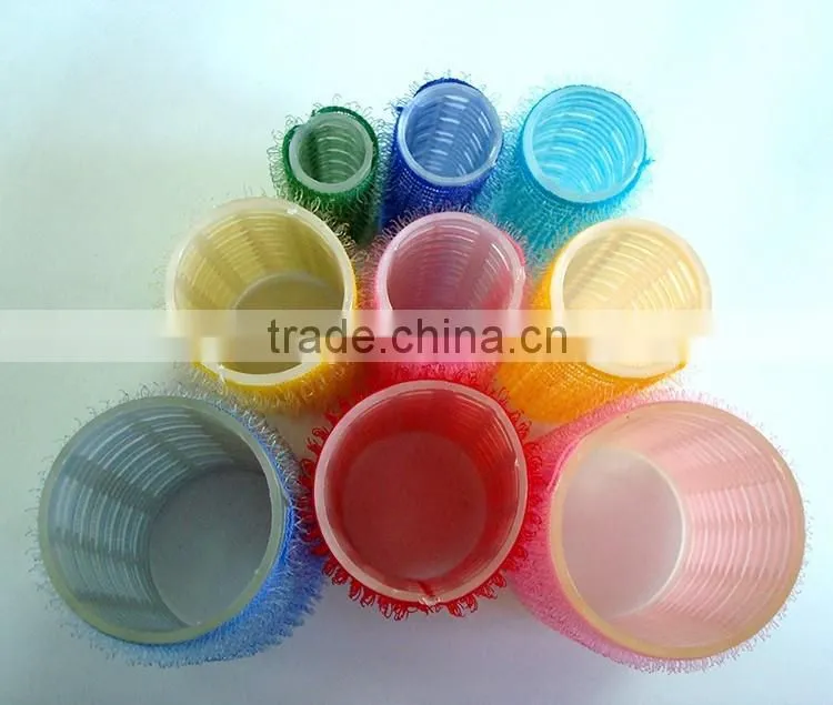 Wholesale plastic Soft Foam Sponge Velcro Hair Roller for salon
