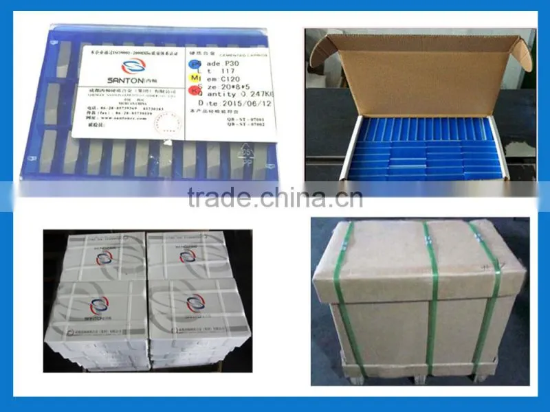 K10 K20 YG6X YG6 C1cemented carbide brazed tips for machining cast iron