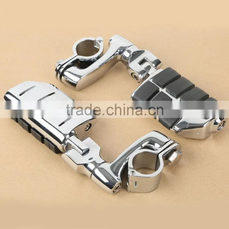 32MM Universal Long Angled Highway FootPeg Mount For Kawasaki Harley Suzuki Bar