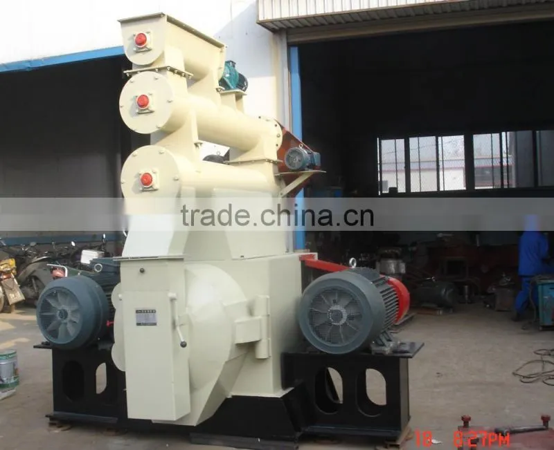 Made in China ring die mould horizontal placed type sawdust biomass rich hust pellet machine