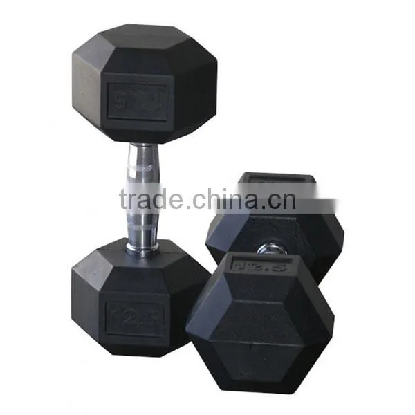 Rubber coated Hex Dumbbell
