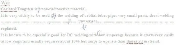 thoriated carbon graphite electrode for spot welding