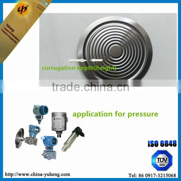 metal capacitive pressure sensor with Tantalum dirphragm sheet