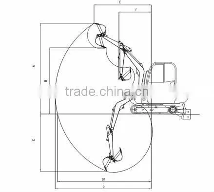 3.5 ton hydraulic mini rubber track crawler excavator