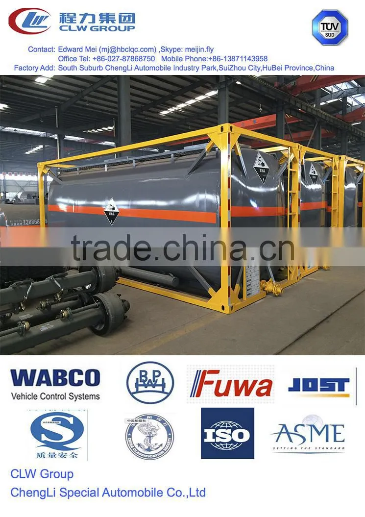 Hydrochloric acid 20 ft tank container