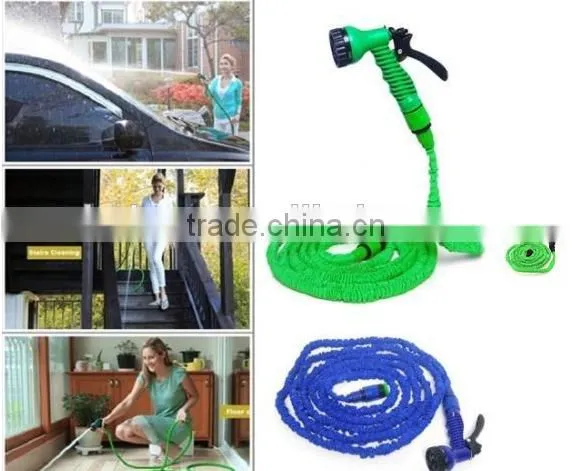 50 Feet Green Expand Expanding Flexible Garden Water Hose Nozzle