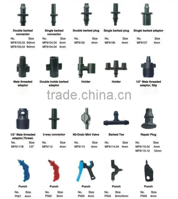 MF8105 Double barbed End plug for micro sprinkler hose