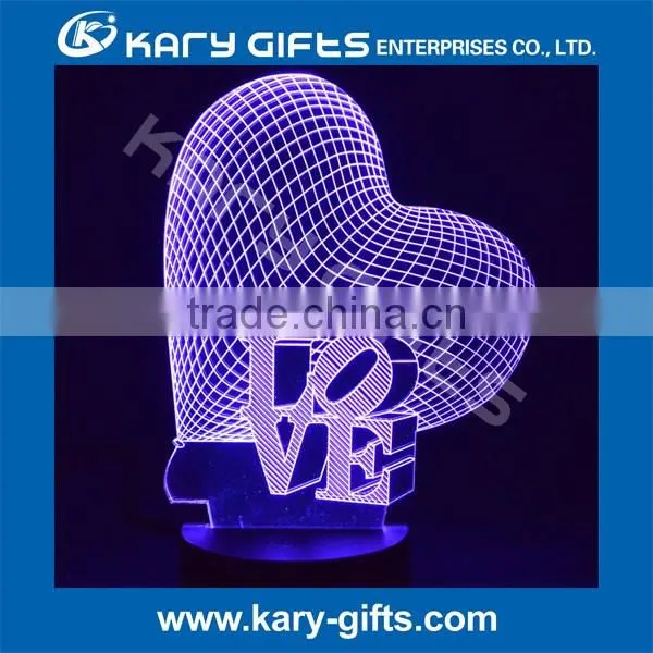 LED Light With Rechargeable Battery 3d illusion decor lamp