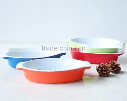 7''/9''/11'' Fish shape bakeware ceramic fish bakeware noodle ceramic tray fish shape bakeware set