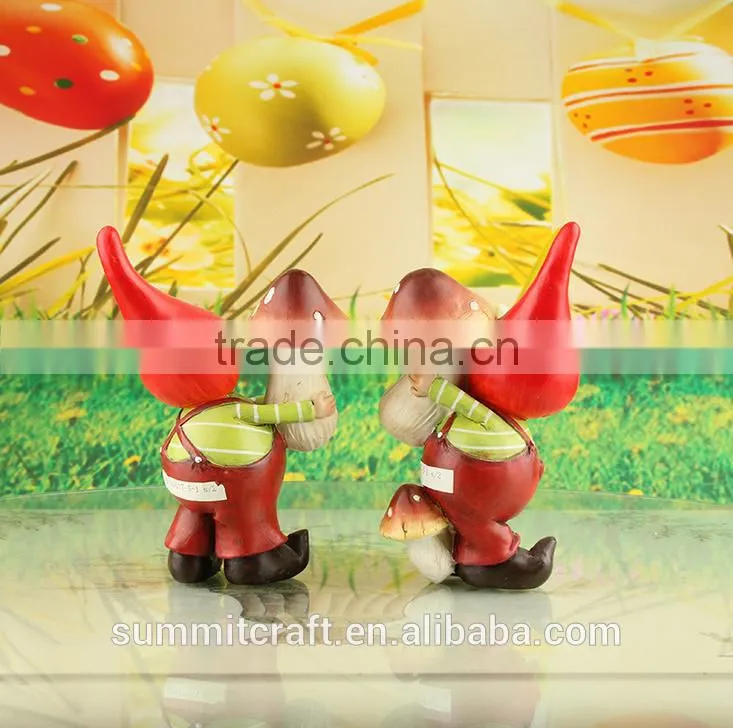 Mushroom brothers antique polyresin sweet miniature people set
