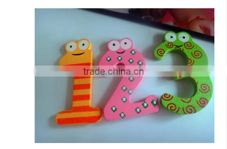 digital wooden educational fridge magnets for home decor