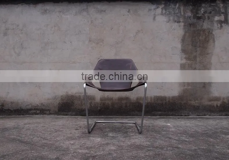 2015 new modern leather metal base designer chair