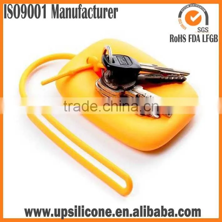 wholesale the newest fashion cheap silicone bag for key and card silicone key pouch