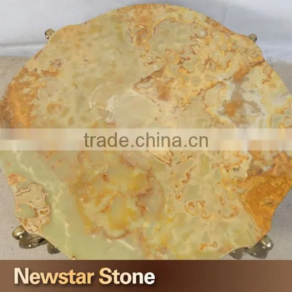 Chinese popular polished onyx dining table marble