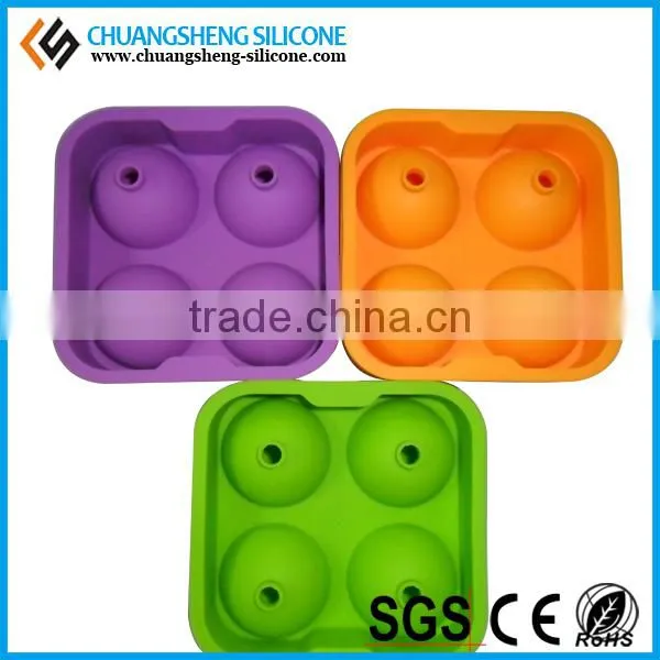 4pcs ball set silicone ice cube maker