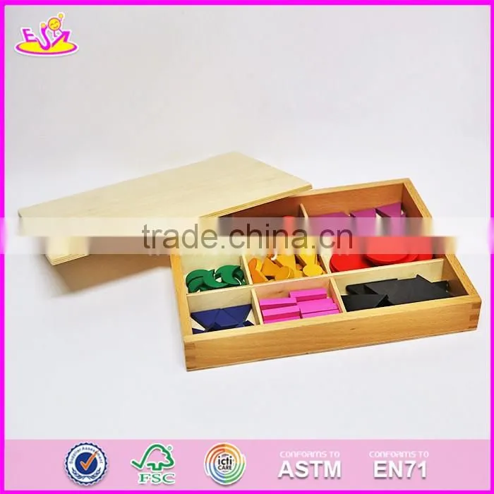 2017 New design educational blocks wooden montessori toddler materials W12F016