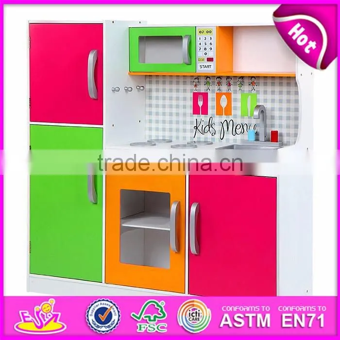 2017 High quality kids wooden pretend play kitchen,popular pretend play kitchen, children toy pretend play kitchen W10C214
