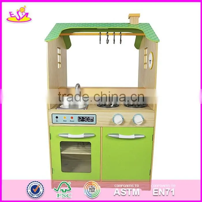 2017 new products funny children wooden pretend kitchen set W10C262