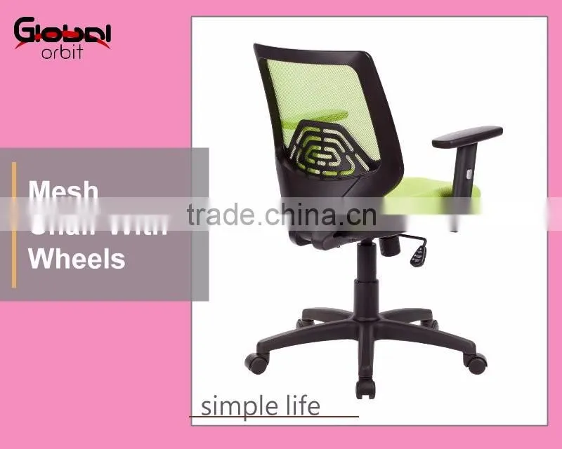 Easy to move low back executive chair, mobile office chair with wheels