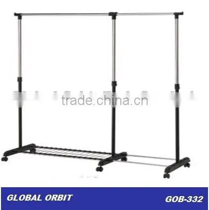 Folding aluminum clothes drying rack/space saver hanger