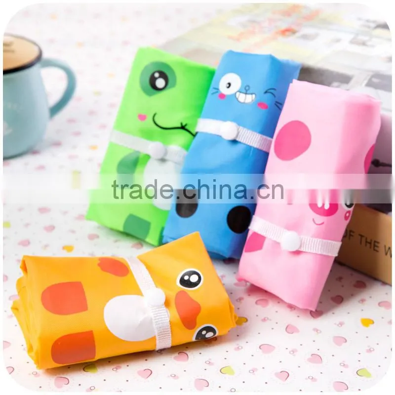 Cute Eco Reusable Nylon folding Foldable Shopping Bag