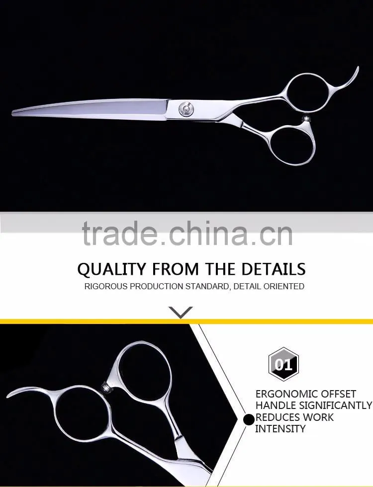 7 Inch Dog Grooming Straight Scissors for Dogs, 440 Japanese Steel Straight Shears