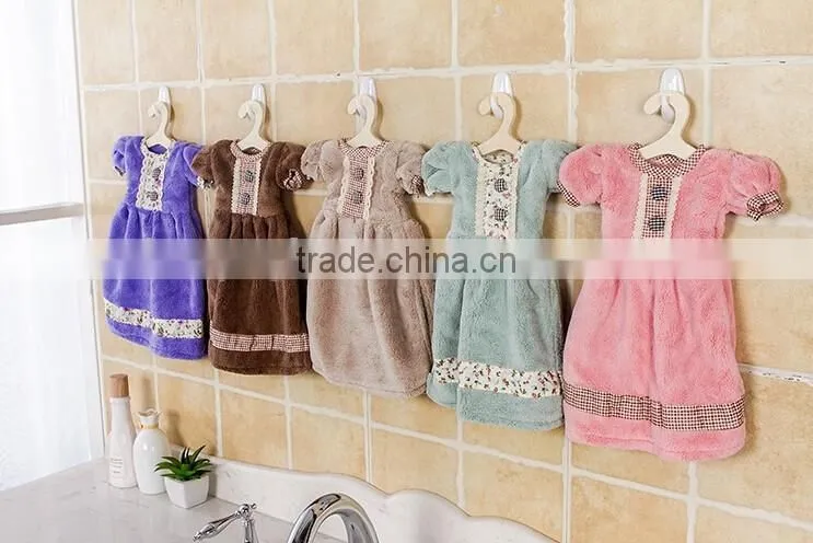 Best Quality Princess Dress Printed Kids Small Airline Hand Towels For Children Microfiber Hand Towel