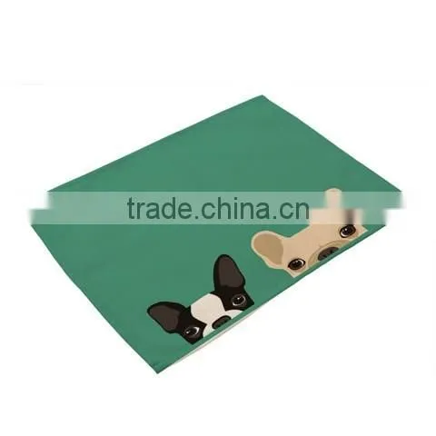 Animal Printing Table Dinner Napkin Linen Cotton Folding Design For Home Restuarant Decoration Pieces