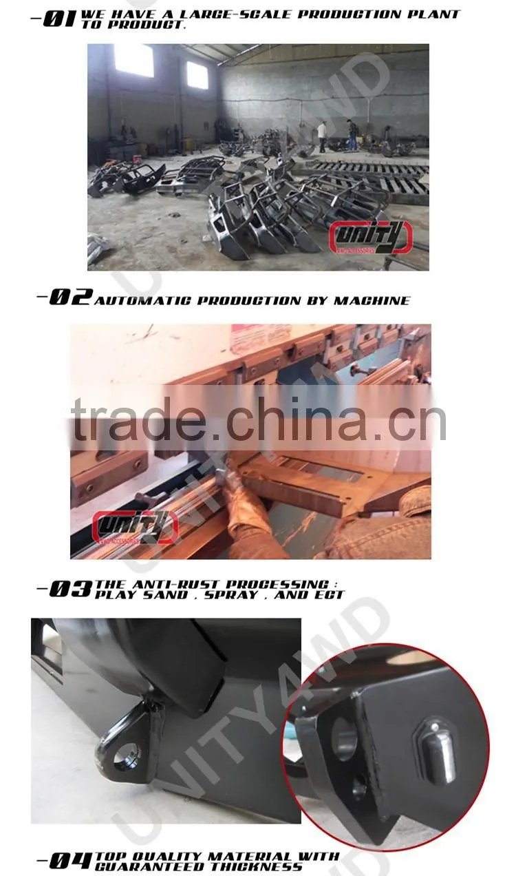 china 4wd Unity 4x4 Brand front bumper for pickup D-MAX
