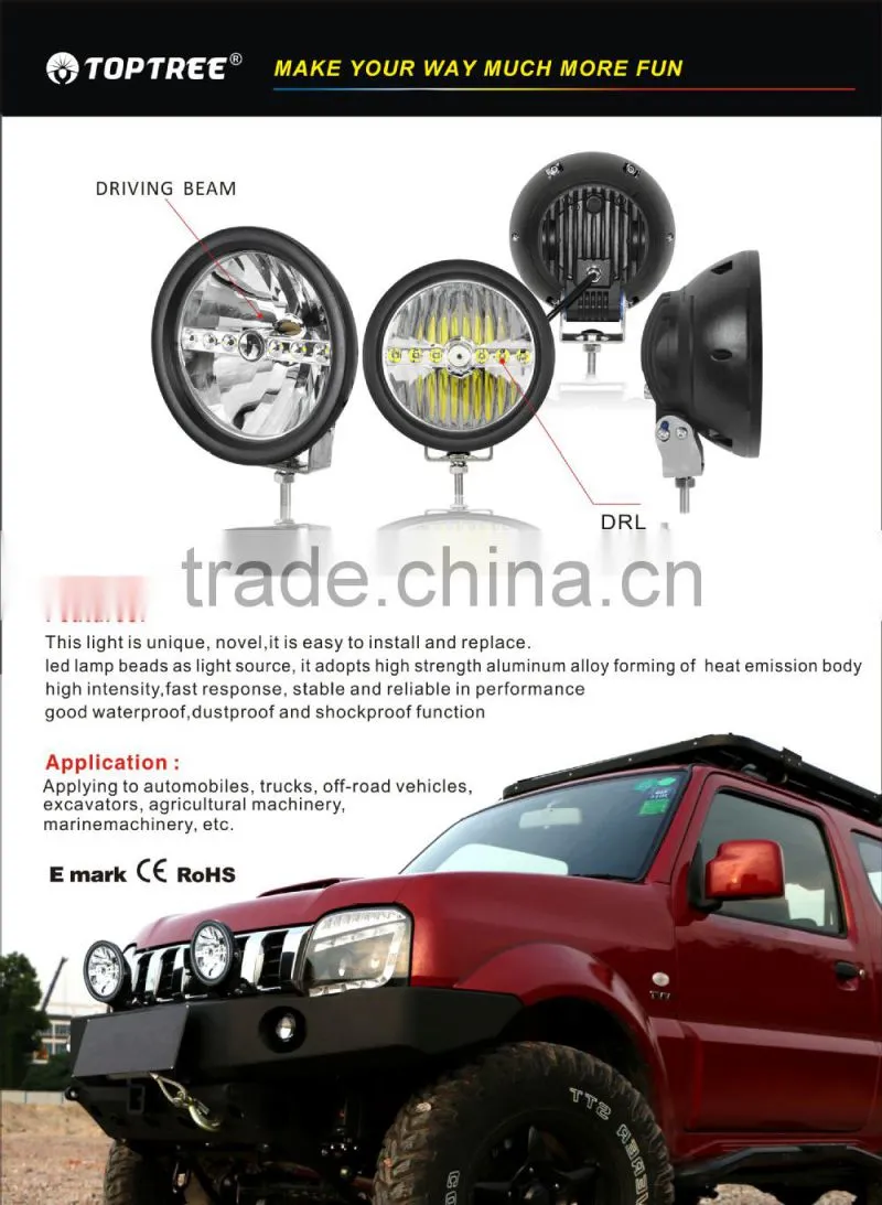 7 Inch Round Led Land Rove r Headlight IP67 Jeep Wrangler DRL led light