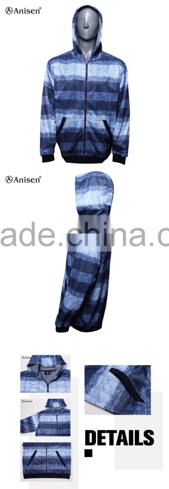 high quality style 100% polyester hoodie printing men softshell jacket