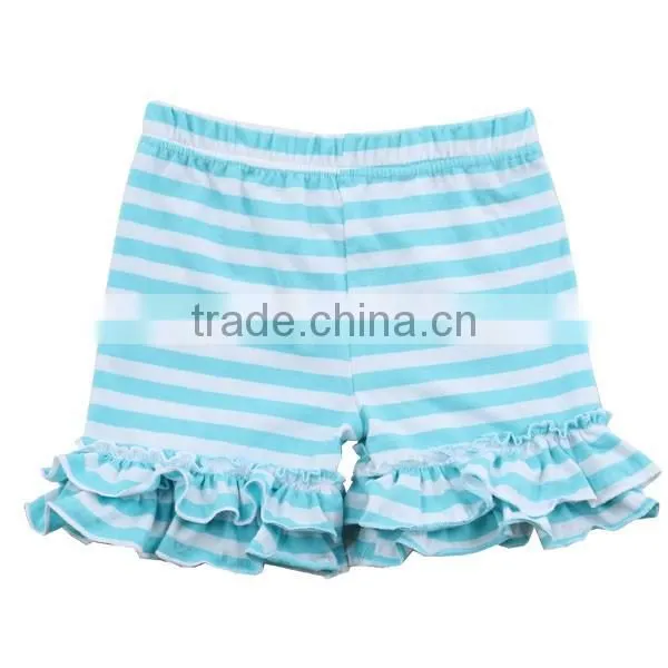 2017 childrens boutique clothing stripe ruffle shorts cotton shorts kids