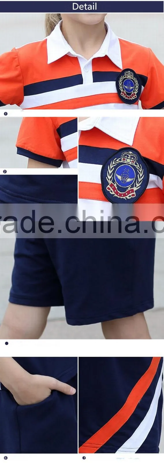 Professional school supplies bulk customized colors fashion kids sport wear for kindergarten primary school uniform