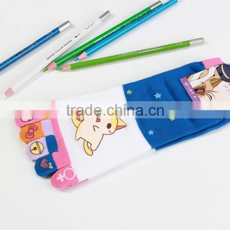 2016 winter new creative cartoon toe socks in tube socks