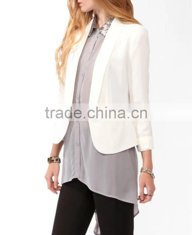 Open Shawl Lapel Blazer
