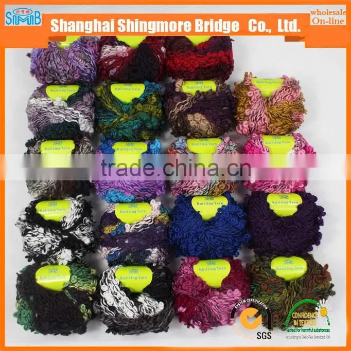 china fancy yarn manufacturer cheap wholesale high quality acrylic polyester blended flower yarn for knitting scarf