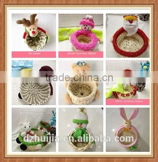 Small grass handmade Easter rabbit gift baskets