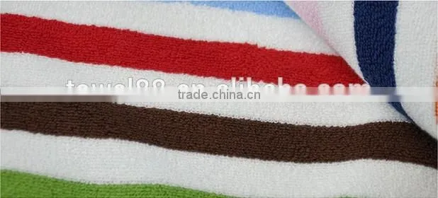 100% combed cotton striped sun chair towels supplier