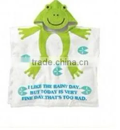 100% cotton breathable penguin design baby bath robe/kids bath robes