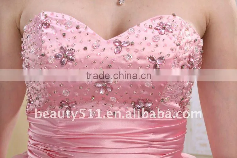 Astergarden Immediately Delivery Pink Beaded Graduation Dress EK25